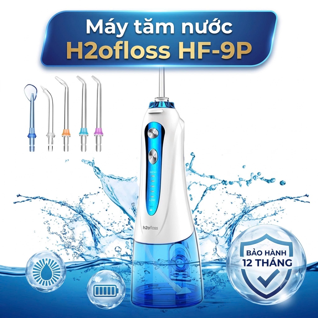 Máy tăm nước H2ofloss HF-9P phiên bản 2026 chính hãng - Bảo hành 12 tháng