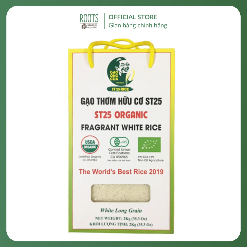 (Ship hỏa tốc) GAO ONG CUA - Gạo Trắng Hữu Cơ ST25 Chính Hiệu Ông Cua, Organic White Long Grain ST25