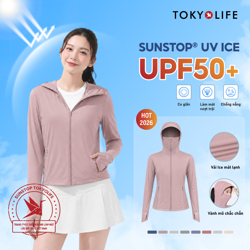 Áo khoác chống nắng nữ TOKYOLIFE SunStop Ice siêu mát lạnh thoáng khí 40000092 / 40006348