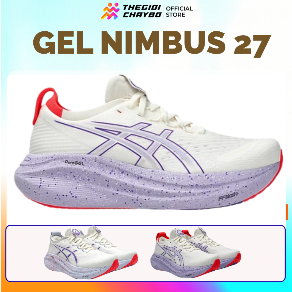 [Deal 20%] Giày Chạy Bộ Nam Nữ ASICS GEL-NIMBUS 27 Tokyo - Siêu Êm Ái, Đệm PureGEL Giảm Chấn Tối Đa