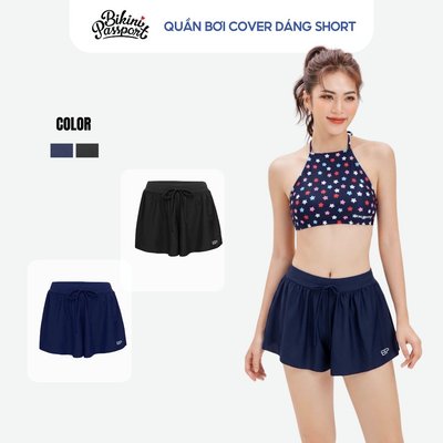 Quần bơi nữ (KHÔNG KÈM QUẦN TRONG) dáng short rộng đi biển - Bikini Passport - BSV002_NV
