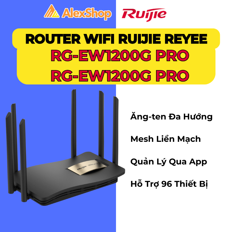 [1200G/1300G]RUIJIE Thiết Bị Phát Wifi RG-EW1200G PRO/  RG-EW1300G Băng Tần Kép