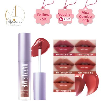 Son tint bóng DAZZLE ME Ink-Gloss Lip Tint Căng bóng dưỡng ẩm bền màu mọng nước mỏng nhẹ 2.5ml