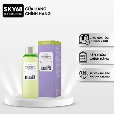 Dear Klairs Nước hoa hồng Supple Preparation Cica Toner 180ml