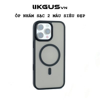 Ốp Lưng Nhám Chống Vân-Chống Ố-Chống Sốc-Hỗ Trợ Sạc Từ Tính LIKGUSVN Cho IP 11-12-13-14-15-16-17