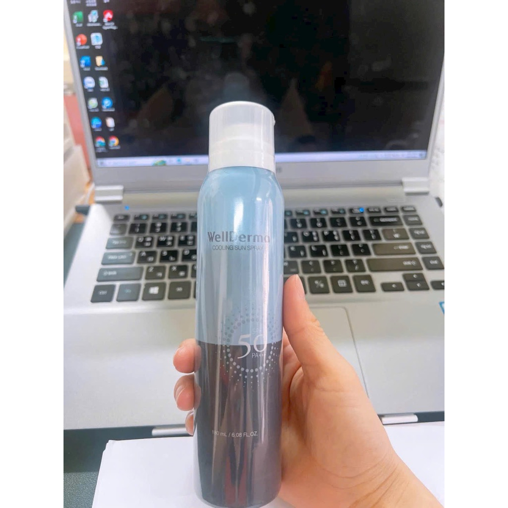 Xịt chống nắng WellDerma G Plus Cooling Sun Spray
