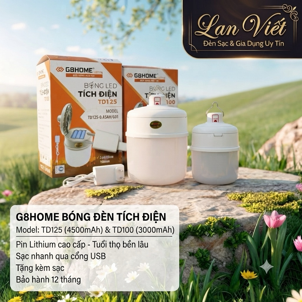 Bóng đèn LED tích điện thông minh G8HOME - Giải pháp chiếu sáng dự phòng tiện lợi