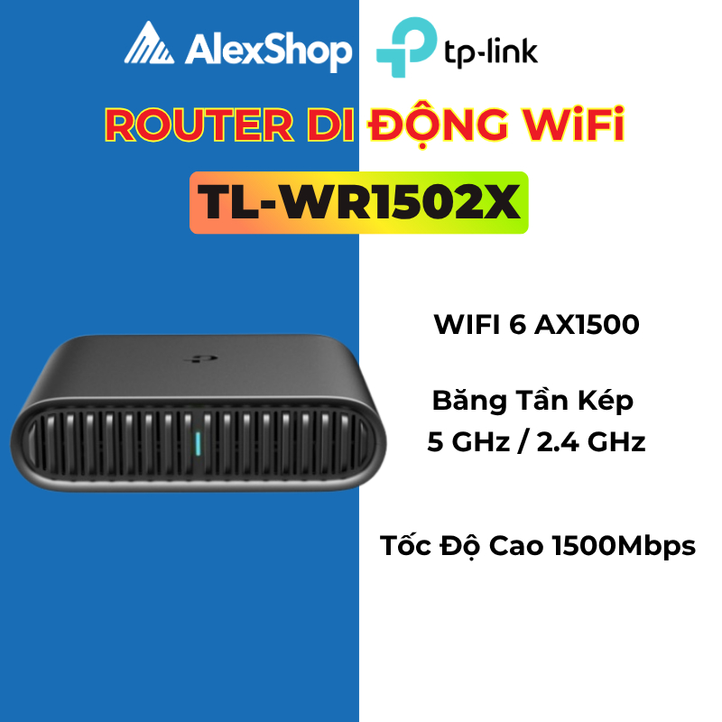 [AX1500] TP-Link Archer TL-WR1502X Router Di Động Wi-Fi 6 AX1500