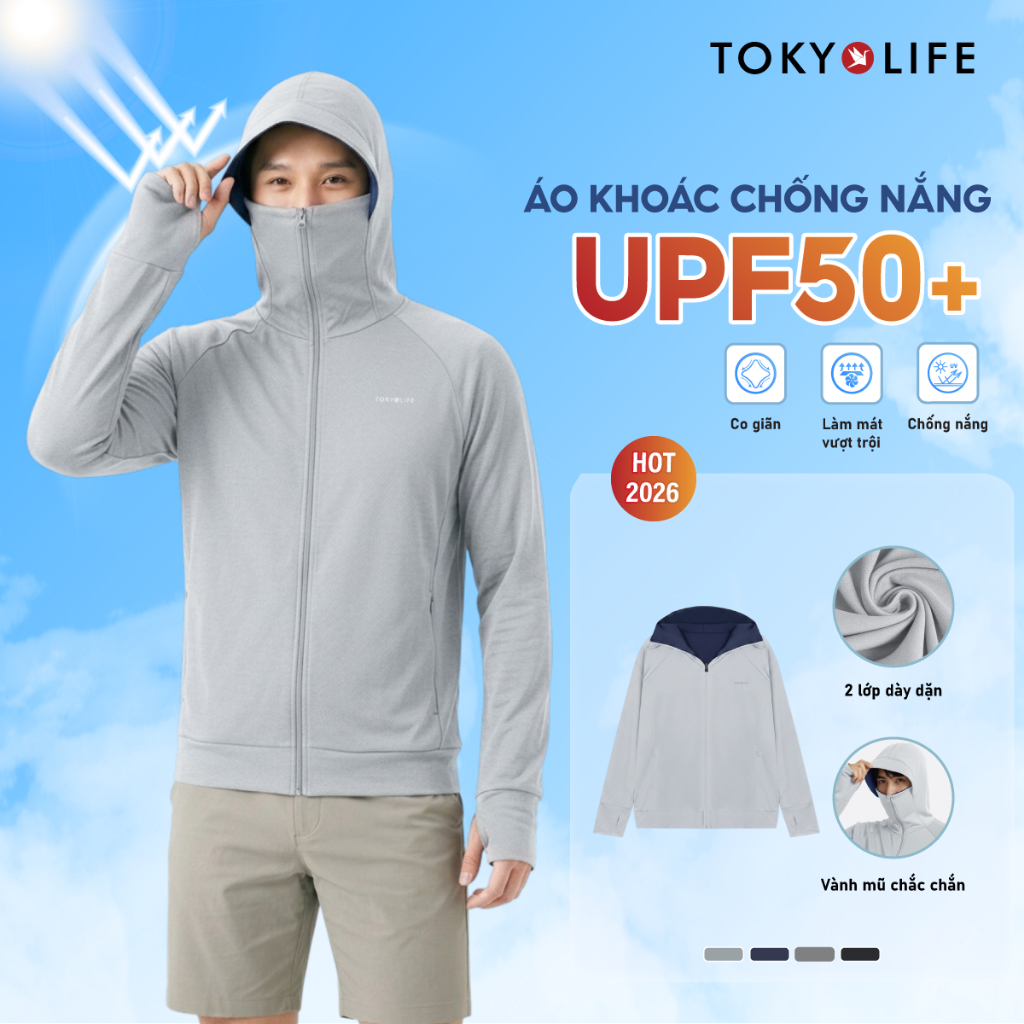 [Võ Hà Linh x TokyoLife] Áo chống nắng đa năng Unisex 2 lớp TOKYOLIFE chống tia UV vải thoáng khí 40