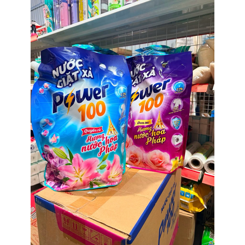 Nước giặt Power 100 Ariel hương nước hoa Pháp sen nhài 3,2kg