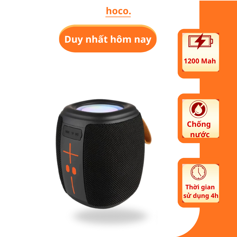 Loa bluetooth HM-805, loa xách tay âm bass cực mạnh thiết kế đèn LED hiện đại , chống nước , pin trâ