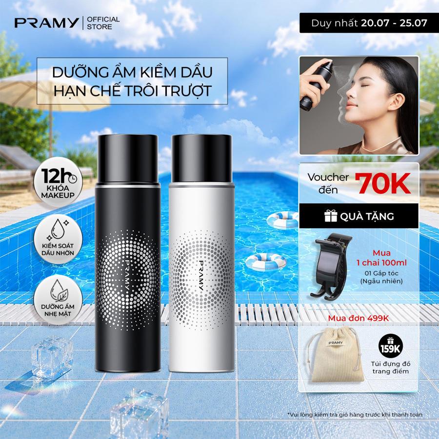 [KOL] PRAMY Xịt Khoá Trang Điểm Giữ Lớp Makeup Lâu Trôi Kiềm Dầu Dưỡng Ẩm Setting Spray 100ml