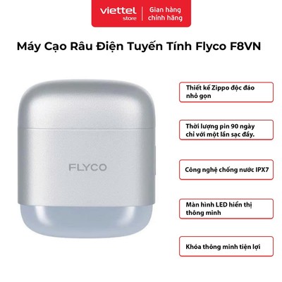 Máy Cạo Râu Điện Tuyến Tính Flyco F8VN | Thiết Kế Cong Ôm Sát | Công Nghệ AI | Chống Nước IPX7