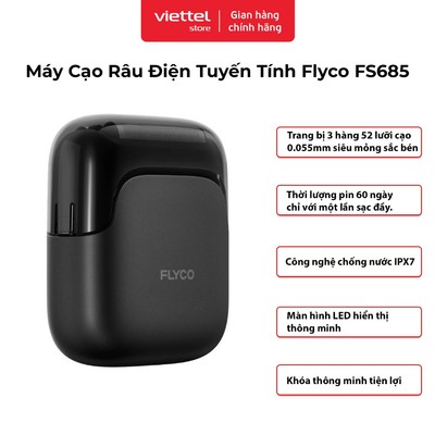 Máy Cạo Râu Điện Tuyến Tính Flyco FS685VN | Thiết Kế Nhỏ Gọn | 52 Lưỡi Cạo Siêu Mỏng | Chống Nước IPX7