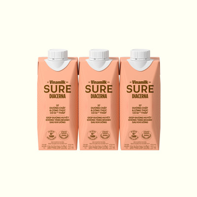 [Hàng tặng không bán] 1 lốc Sữa Bột Pha Sẵn Vinamilk Sure Diacerna 237ml