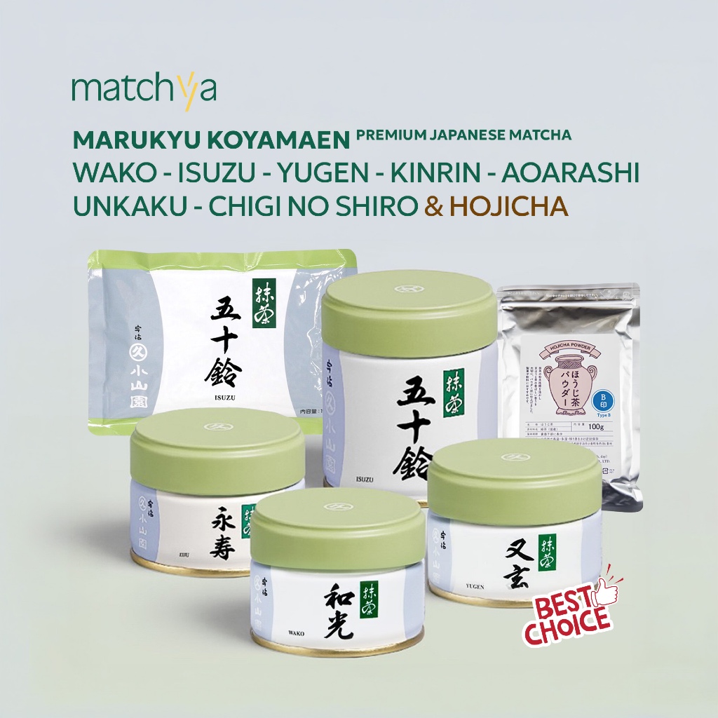 Matcha Nhật Bản Nội Địa Chính Hãng - Marukyu Koyamaen (Wako/ Isuzu/ Yugen/ Kinrin/ Unkaku/Aoarashi) 