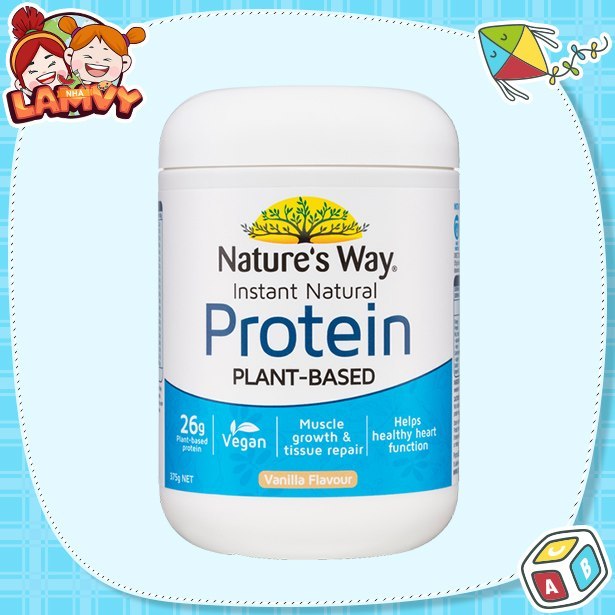 NHALAMVY - Bột Protein Thực Vật Nature's Way Instant Natural Protein Vanilla 375g ÚC