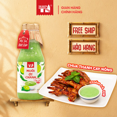 Muối Ớt Chanh Tây Ninh Tinh Nguyên (chai 345g) - Xốt Muối Ớt Xanh