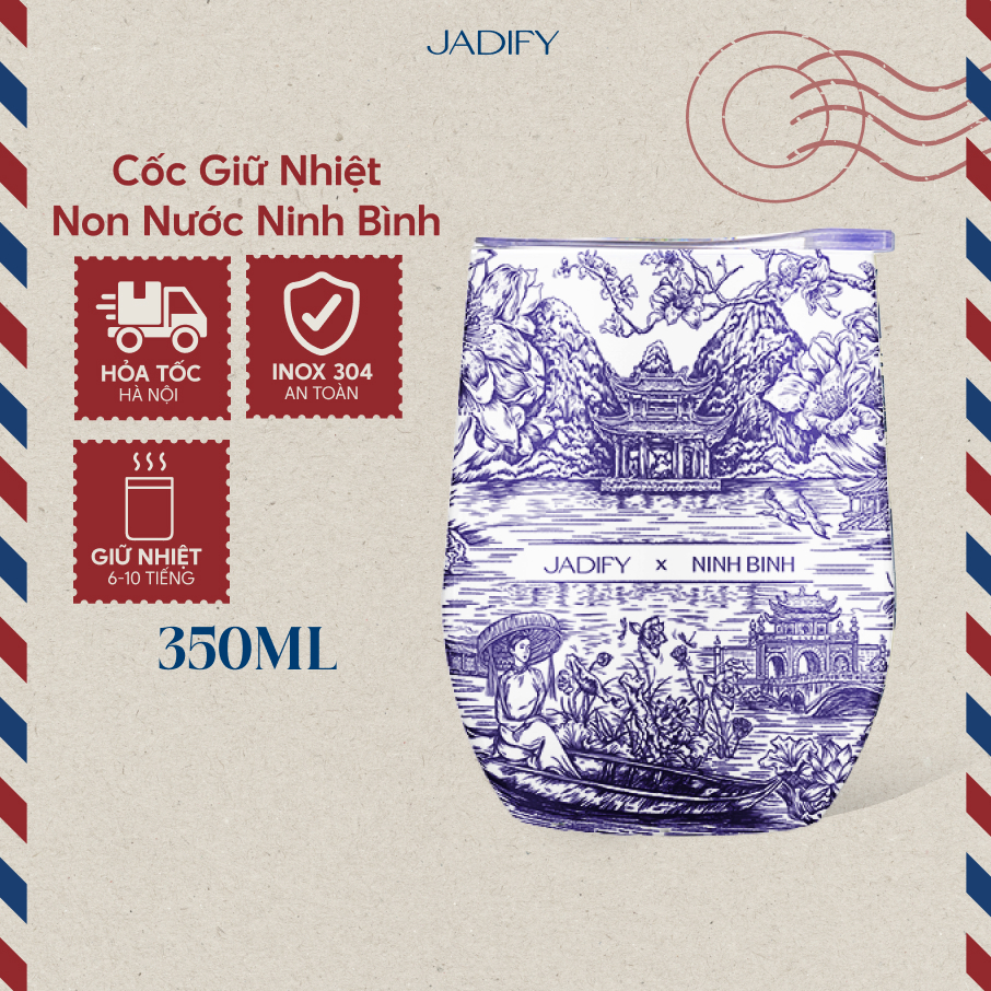 Cốc Giữ Nhiệt Non Nước Ninh Bình - Eggy Cup Ninh Binh Peaks and Rivers - 350ml - Jadify