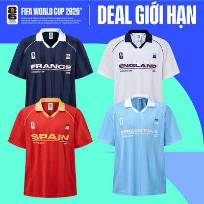 [DEAL GIỚI HẠN]BST Áo thun Polo Unisex Nam Nữ World Cup Edition 26, Áo cổ vũ bóng đá Bồ Đào Nha, Argentina, Pháp,..