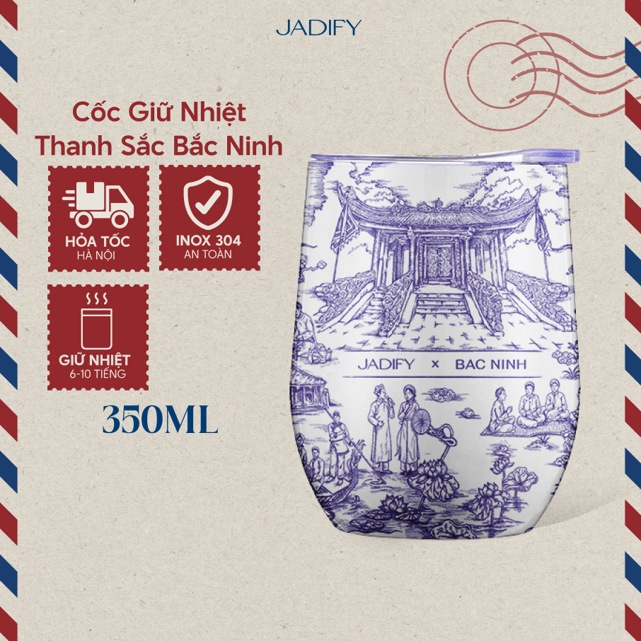 Cốc Giữ Nhiệt Thanh Sắc Bắc Ninh - Eggy Cup Tones Of Bac Ninh - 350ml - Jadify