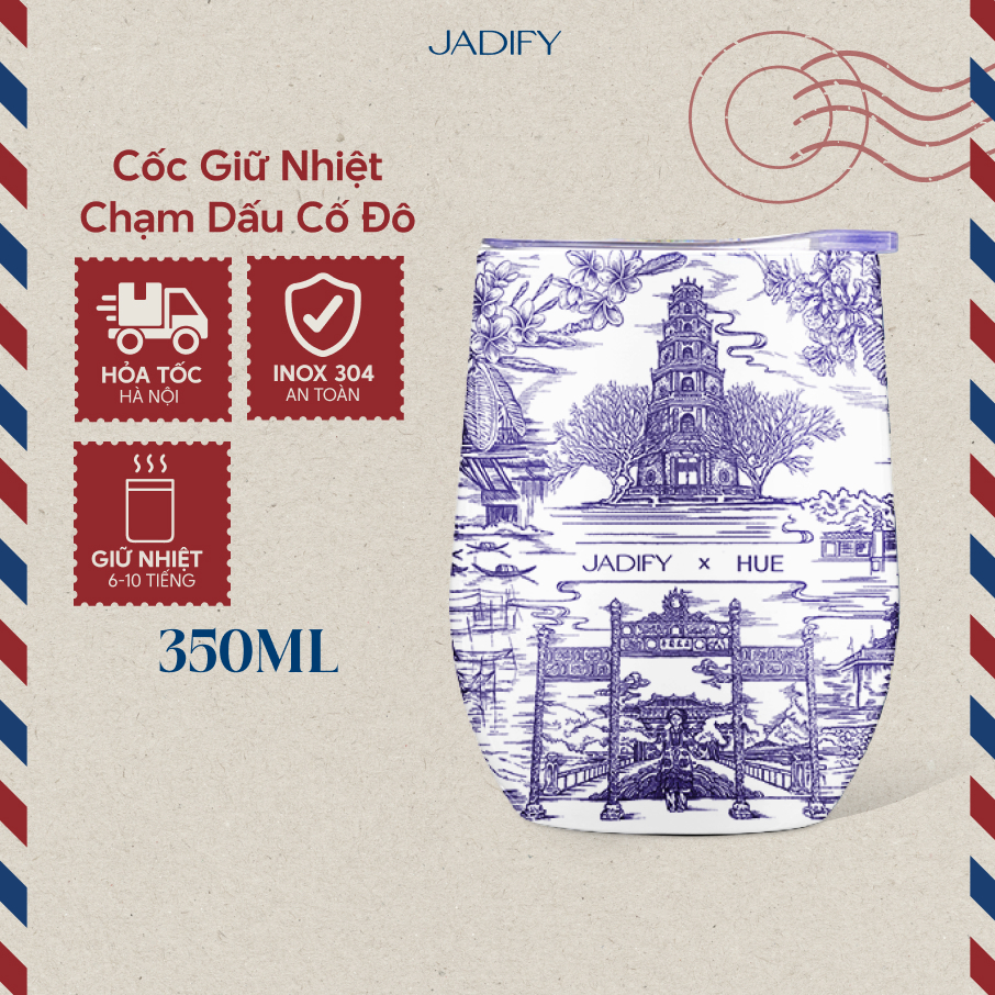 Cốc Giữ Nhiệt Chạm Dấu Cố Đô - Eggy Cup The Hue Imprint - 350ml - Jadify