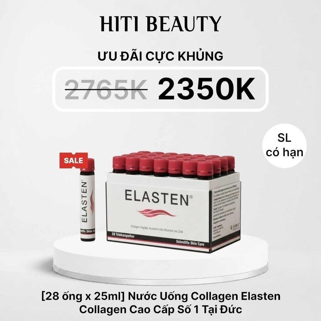 [Hàng Công Ty] Nước Uống Collagen Elasten - Collagen Cao Cấp Số 1 Tại Đức | HiTi Beauty