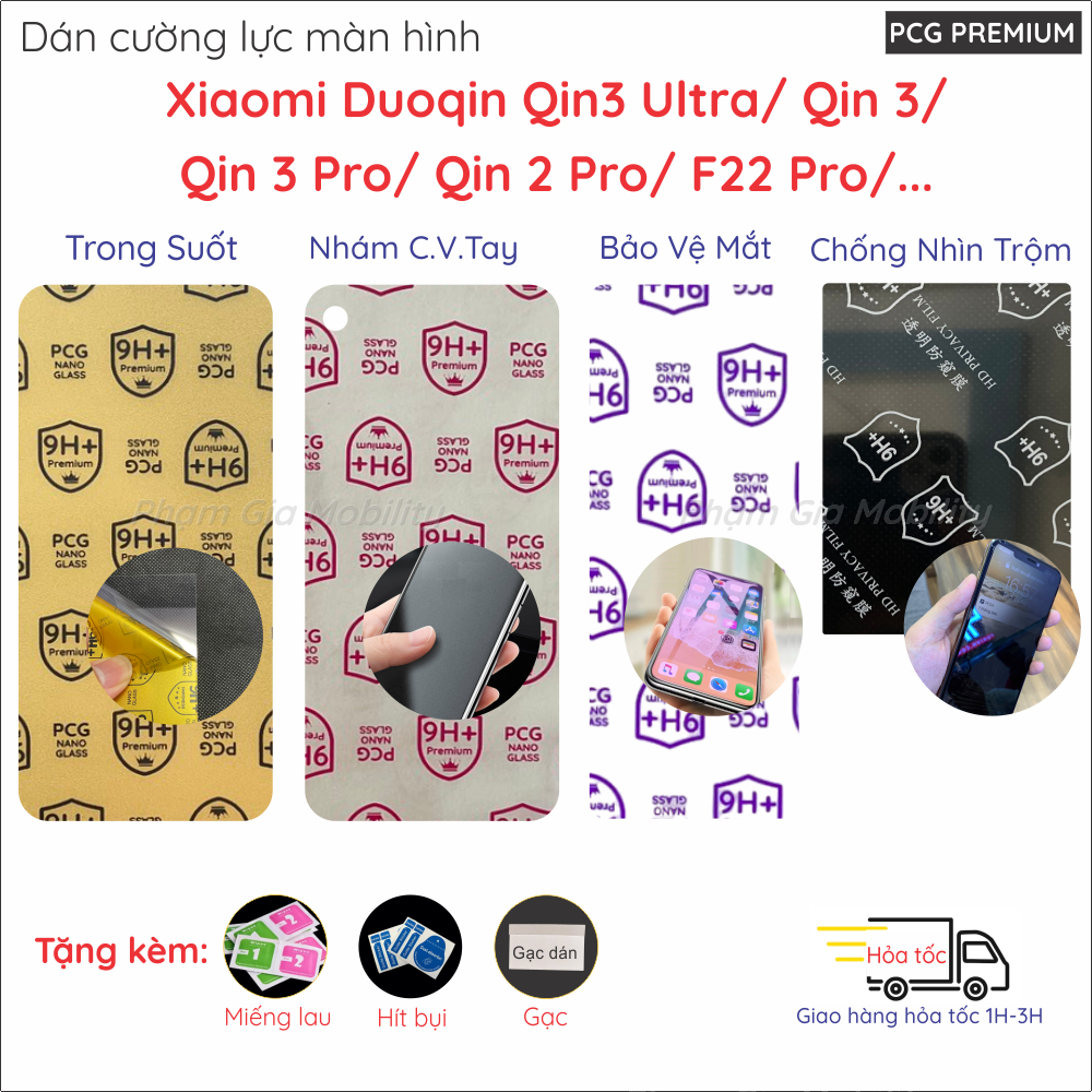 Dán cường lực màn hình dành cho Xiaomi Duoqin3 Ultra (Qin 3 Ultra)/ Qin3 Pro/ Qin 2 F22 Pro...nano d