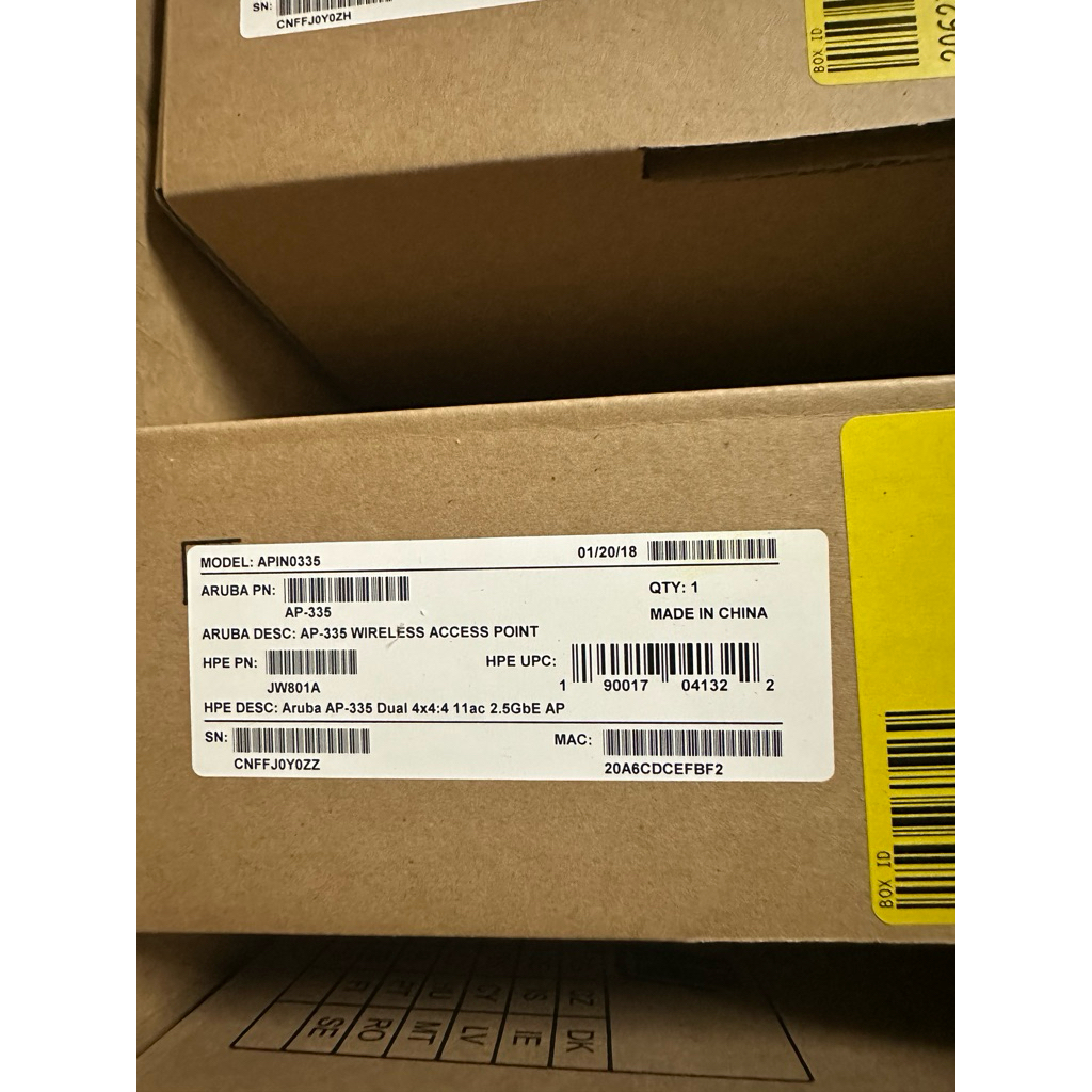 Phát wifi Aruba IAP 335 RW NEWBOX đầy đủ nguồn đế