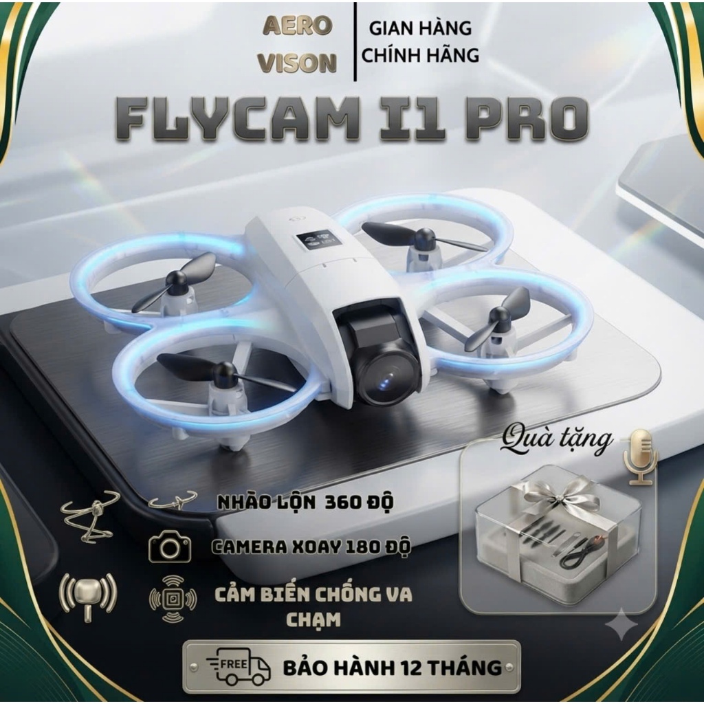 Flycam giá rẻ I1 Pro, Máy bay điều từ xa, Dễ dàng cho người mới tập chơi, Drone mini, Flycam