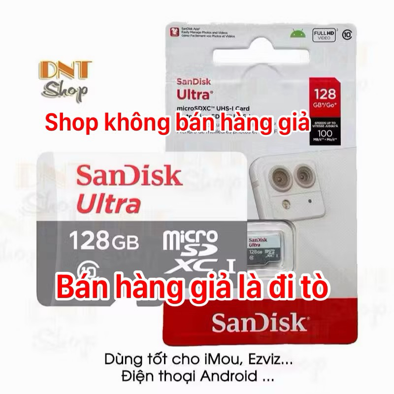 Thẻ Nhớ MicroSDXC SanDisk Ultra 128GB 100MB/s 667x (SDSQUNR-128G-GN3MN)