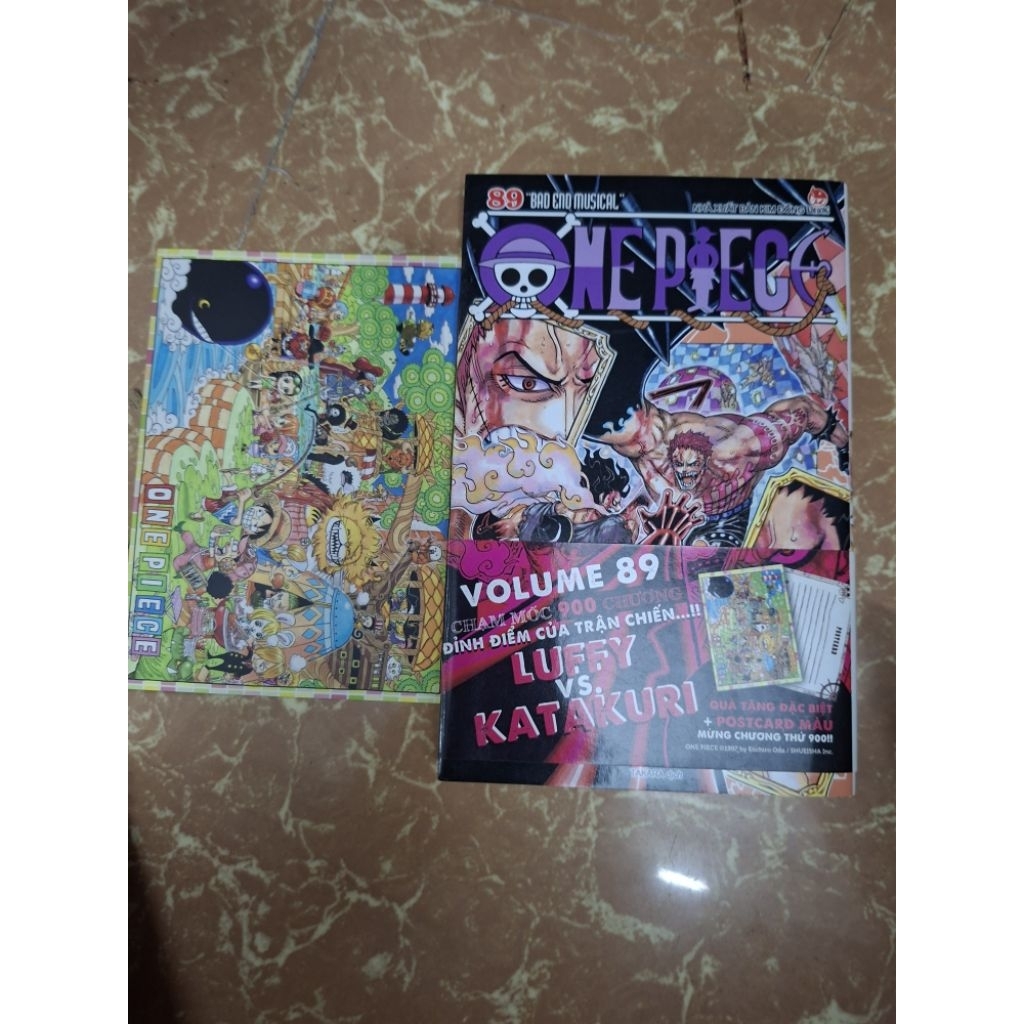 Truyện Tranh - One Piece tập 89 bản in đầu tặng kèm card + obi chất lượng truyện có ố nặng
