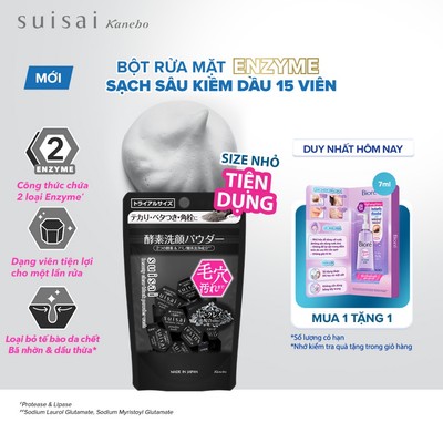 [MỚI] SUISAI Bột Rửa Mặt Enzyme Sạch Sâu Kiềm Dầu 15 viên