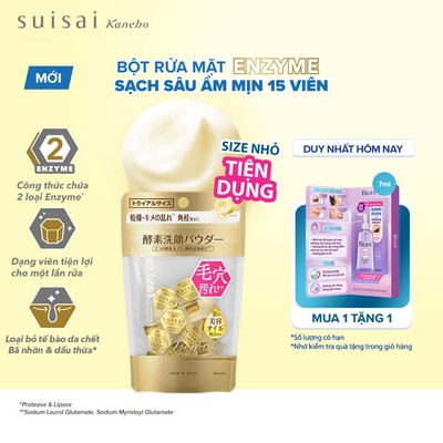 [MỚI] SUISAI Bột Rửa Mặt Enzyme Sạch Sâu Ẩm Mịn 15 viên