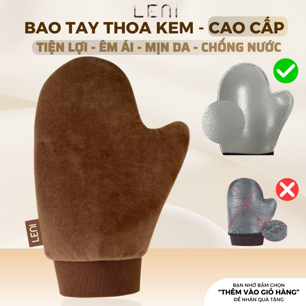 Bao Tay Thoa Kem LENI Cao Cấp – Mịn Da, Chống Nước, Ôm Tay Chắc Chắn, Găng tay…