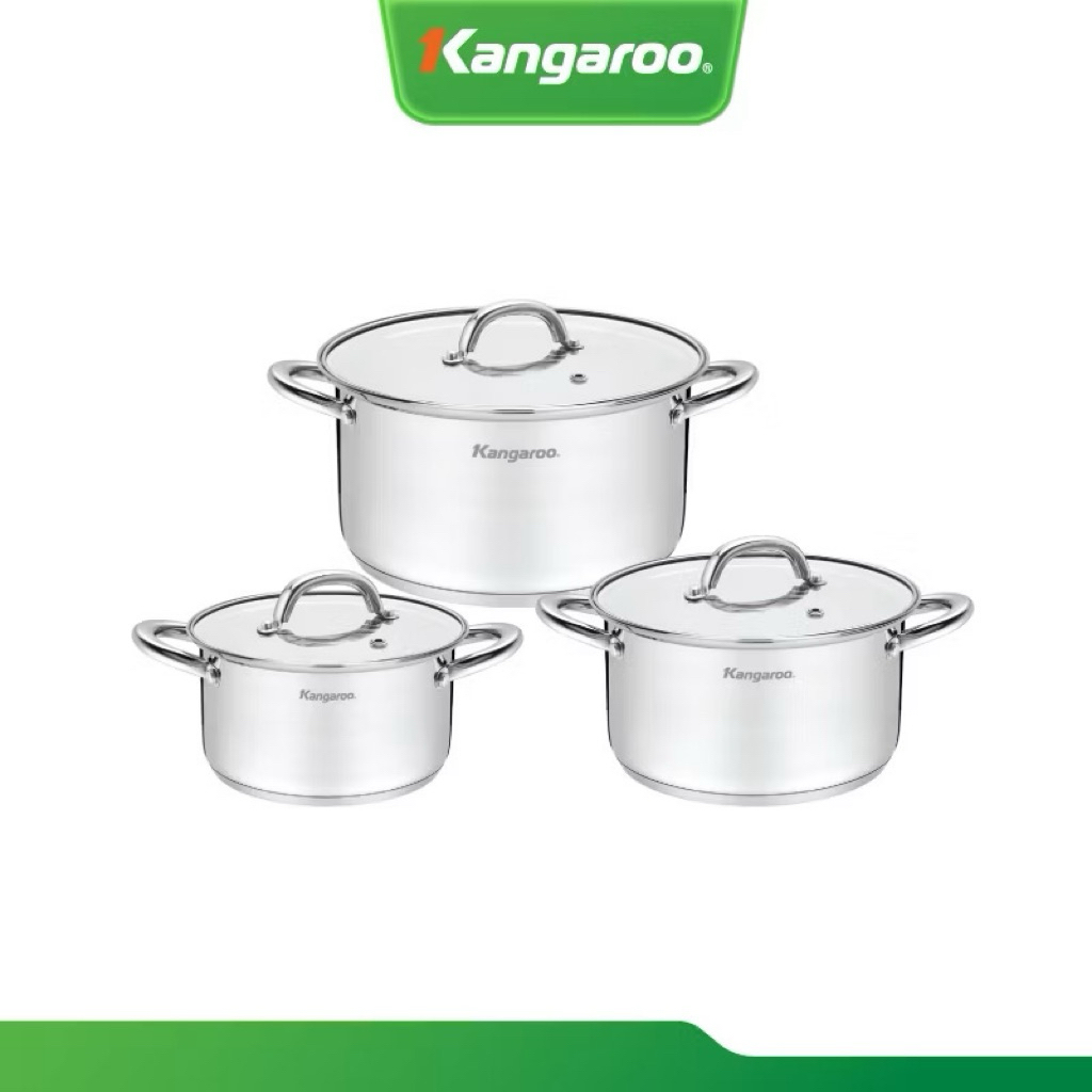 Bộ nồi inox cao cấp 5 lớp Kangaroo KGIP3B4E