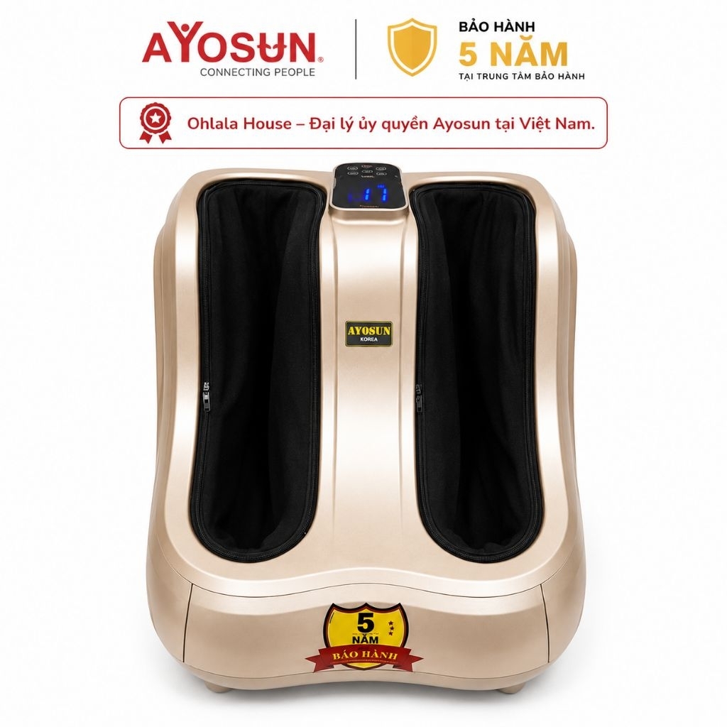 🌟 CHÍNH HÃNG BH 5 NĂM 🌟 Massage chân 5D Ayosun Hàn Quốc dùng cho bàn chân bắp chân - Ohlala House đạ
