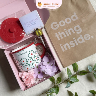 Ly cốc sứ dễ thương Anni Home [Hình thật-có clip tự quay]