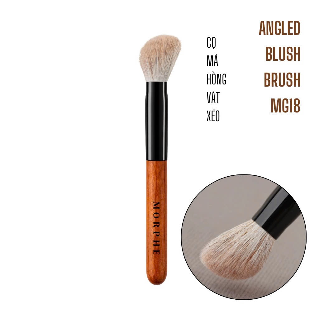 Cọ đánh má hồng cọ tạo khối lông mềm cao cấp MORPHE Angled Blush Brush MG18