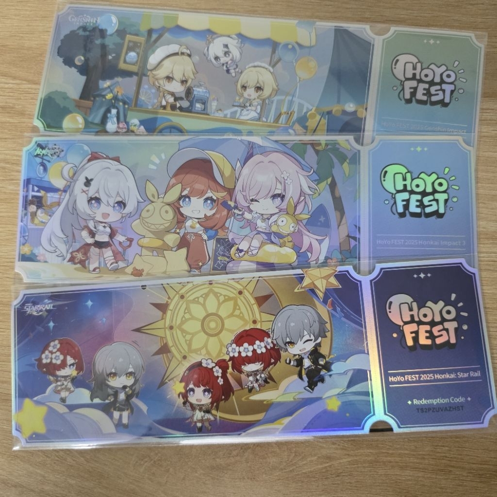 (Hoyofest 2025) Ticket GI HSR HI3- Genshin Honkai Star Rail Honkai Impact 3
