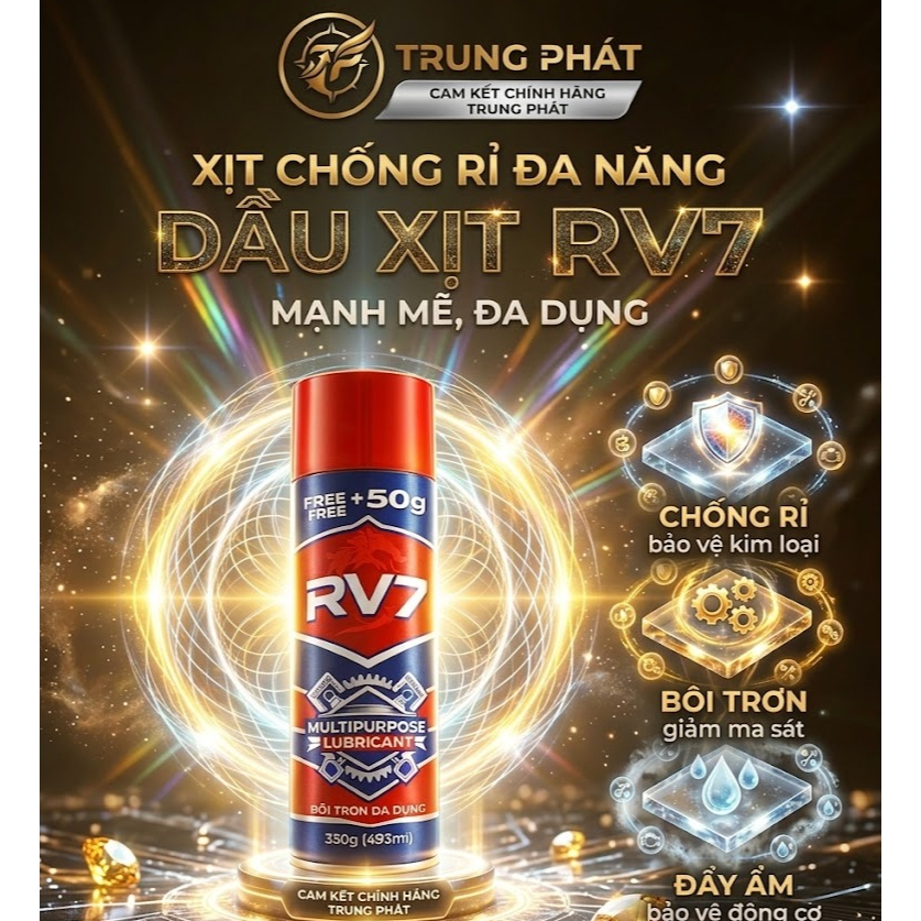 Chai Xịt Chống Rỉ Sét Và Bôi Trơn RV7- Hàng chính hãng