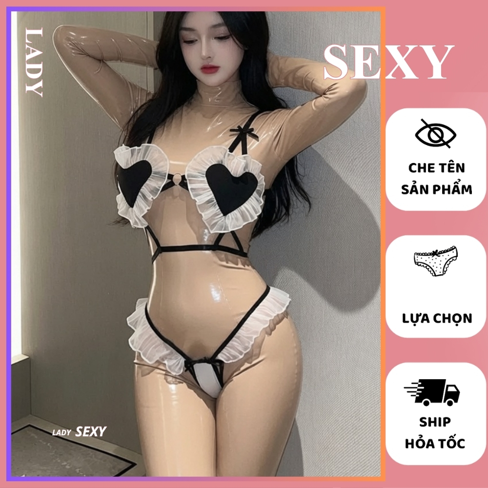 Bộ Ngủ Cosplay Hầu Gái Gợi Cảm DN101 Đồ Thức Hóa Trang Quyến Rũ Sexy, Đồ Ngủ HoneyBra Hấp Dẫn