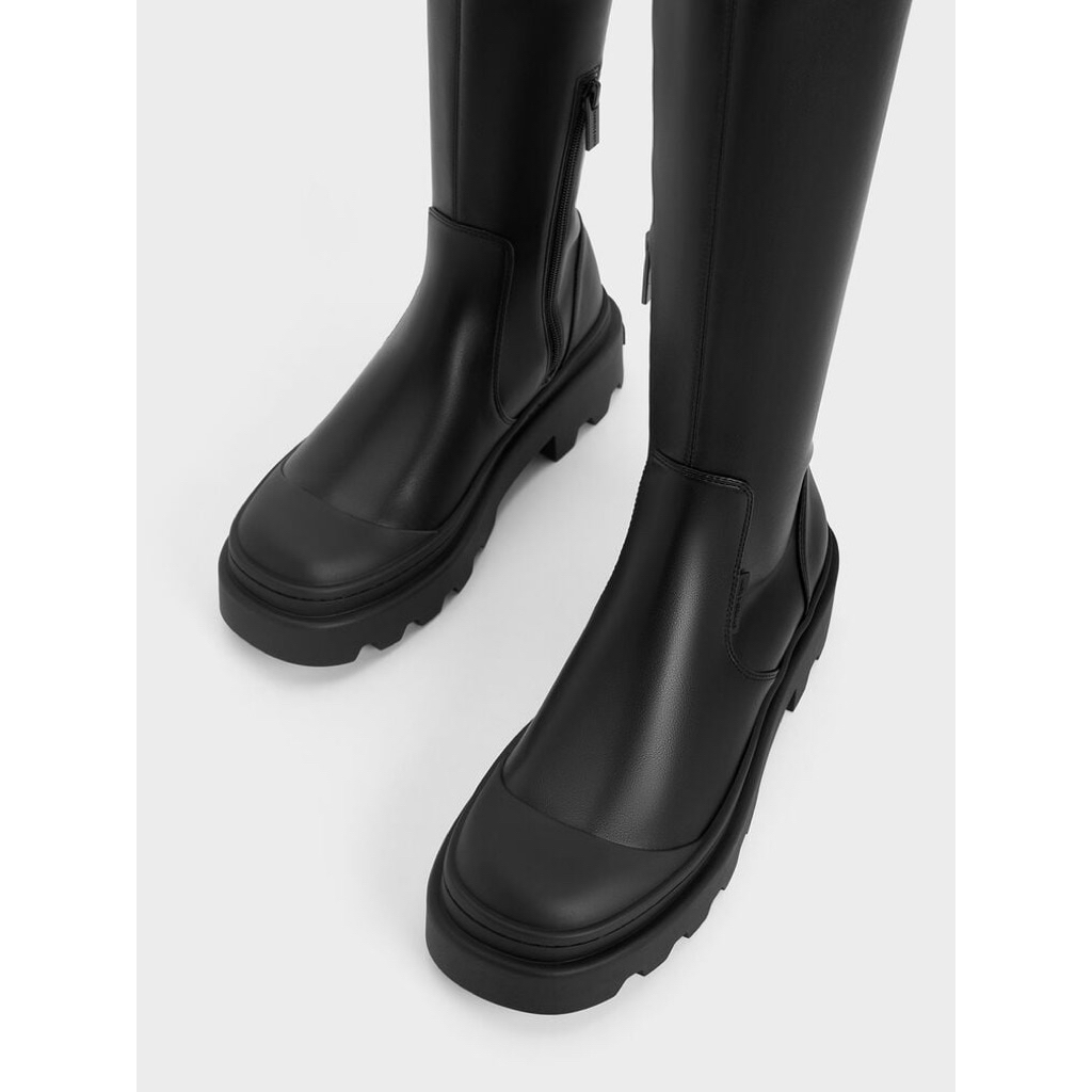 Indra Knee-High Boots - Black CHARLES and KEITH size 37.5