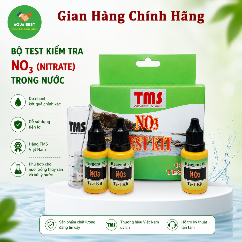 [Chính Hãng] Bộ test nước NO3 - Dung dịch kiểm tra nước NO3 TMS ( Nitrate ) trong tép cảnh, cá cảnh,