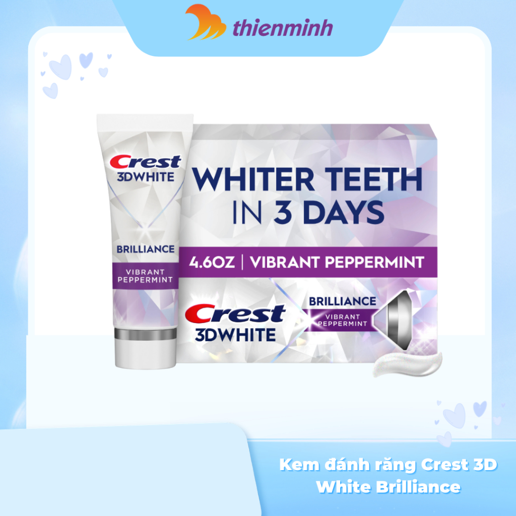 [Hàng Mới] Kem đánh răng Crest 3D White Brilliance
