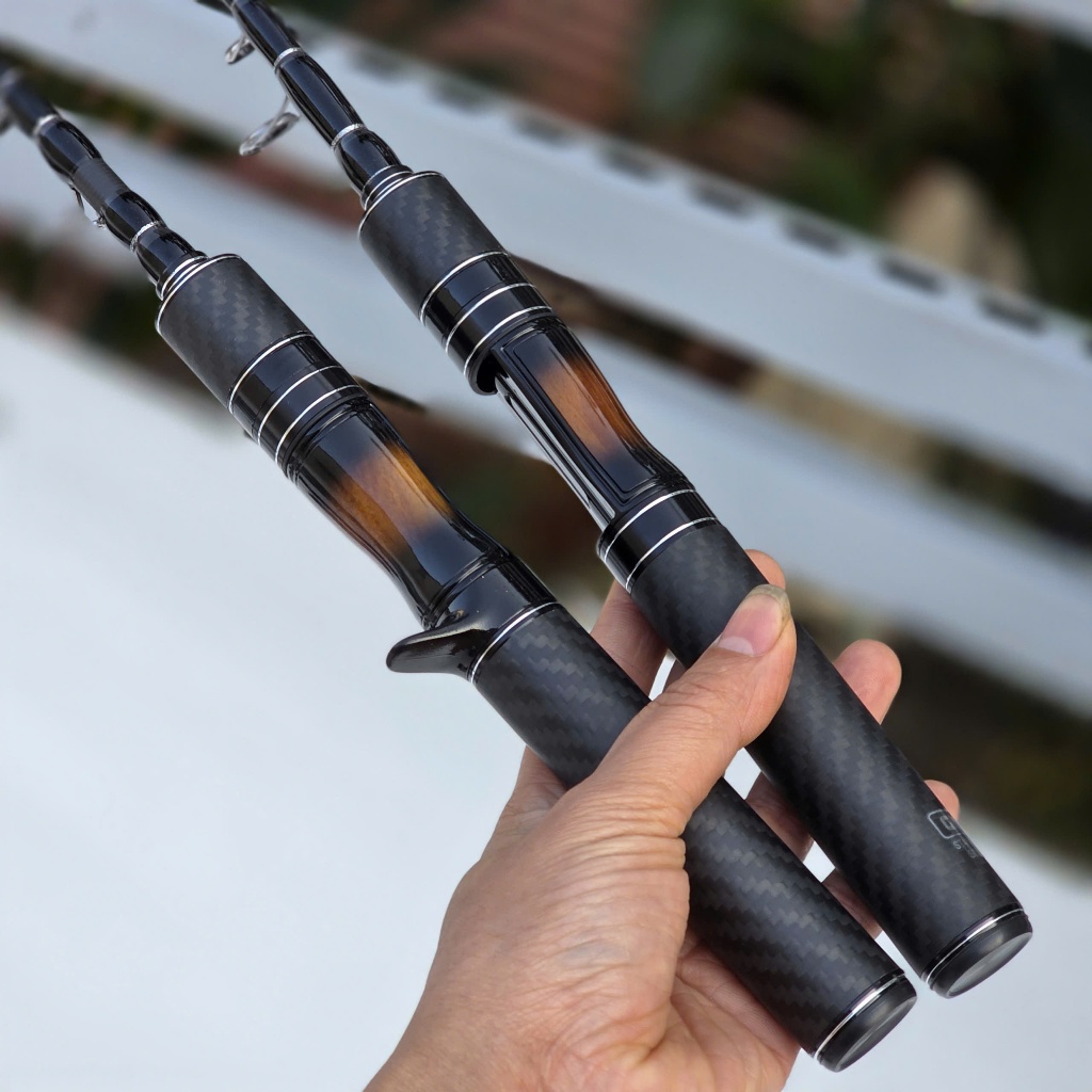 Cần Lure Rút mini Black V9 - Độ Cứng ML thu gọn 40cm sale giá rẻ - Cần lure V9 nhét cốp