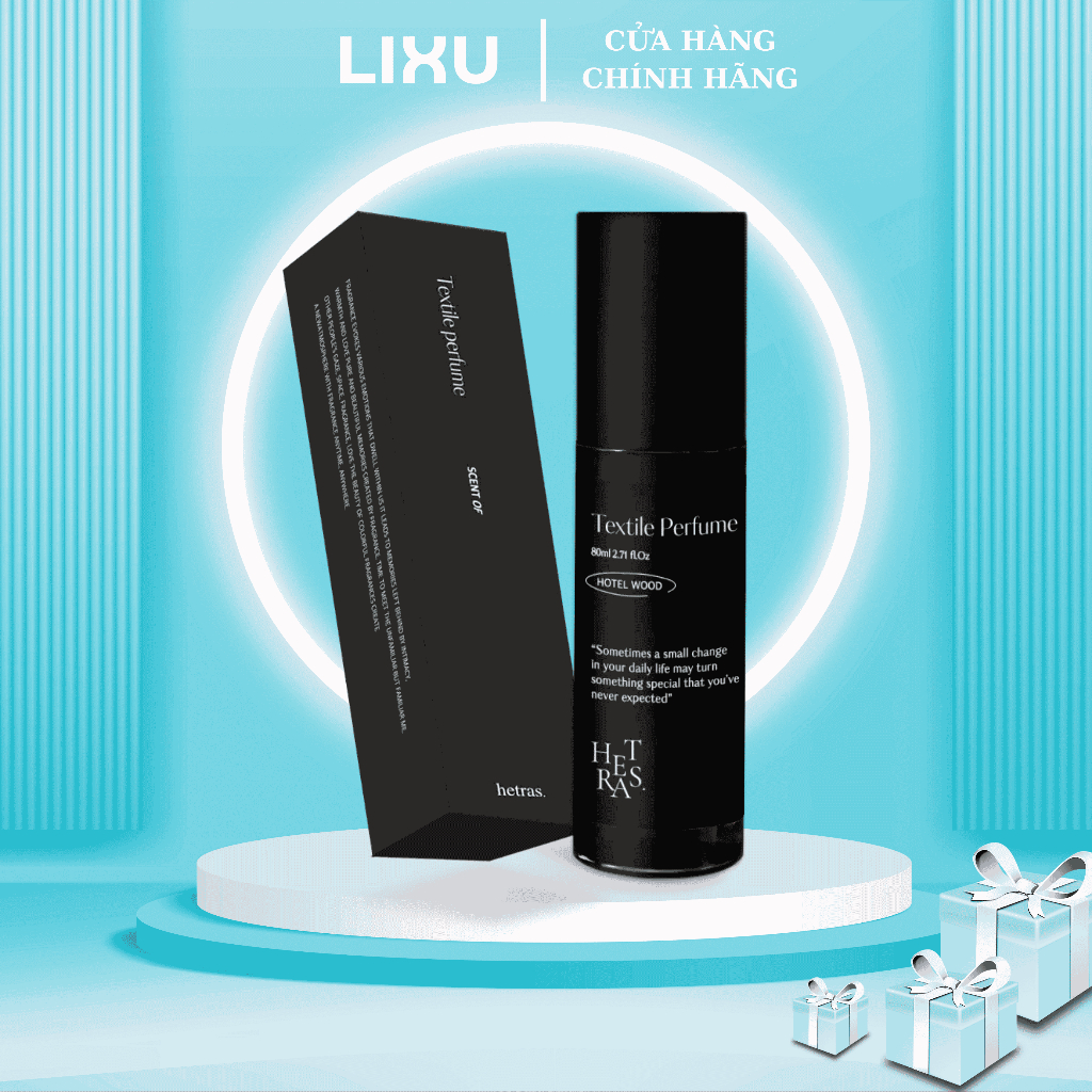 Xịt thơm vải áo quần HETRAS TEXTILE PERFUME 80ml