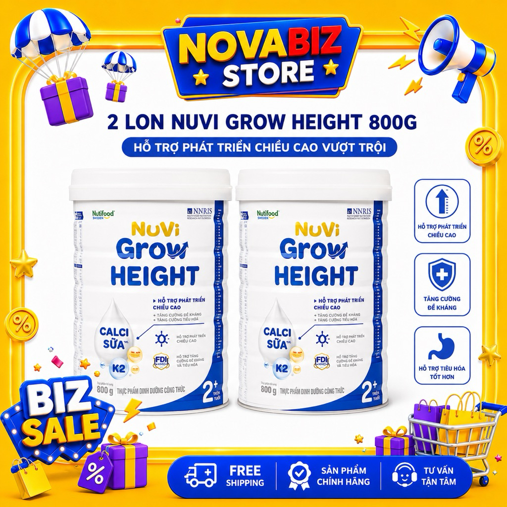 Sữa Bột Nuvi Grow Height 800g