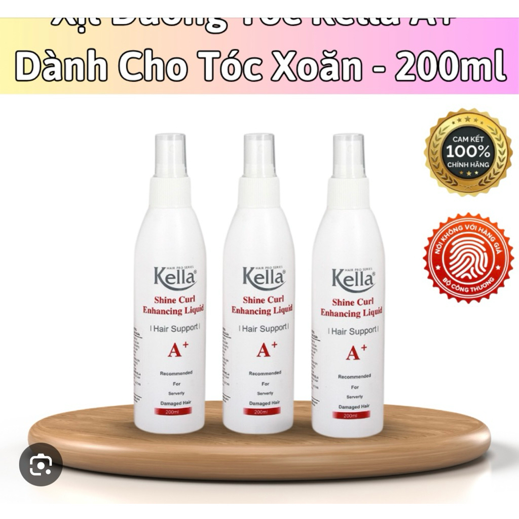 xịt dưỡng tóc xoăn kella