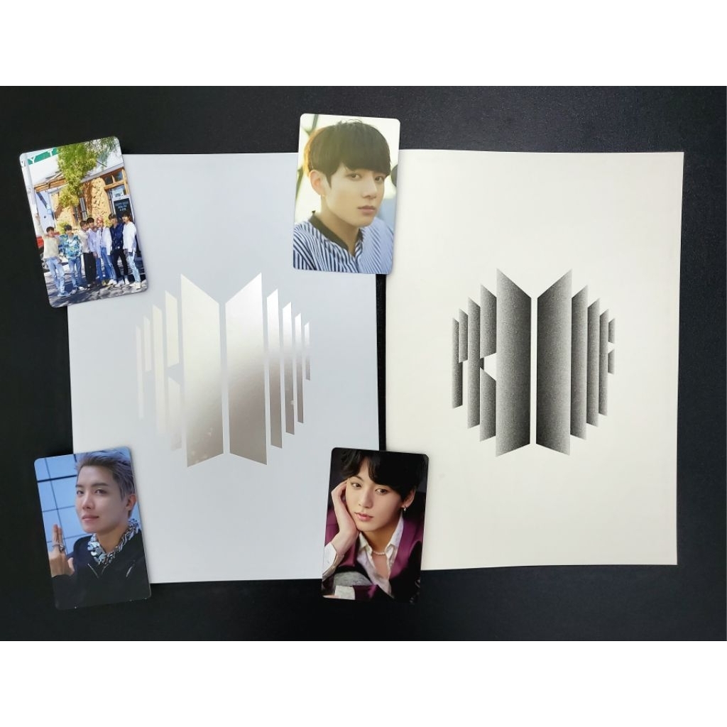 Photobook Proof BTS trắng + 4 card off + nhiều fibi - Album BTS Proof